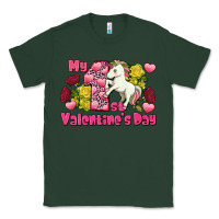 Sports Green My first Valentine's Day Unicorn Classic Tee - FaDigitalArtStudio