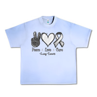 Grape Ice Peace Love Cure Lung Cancer Urban Heavy Tee - Jasminsmagicworld