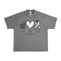 Tornado Peace Love Cure Lung Cancer Urban Heavy Tee - Jasminsmagicworld