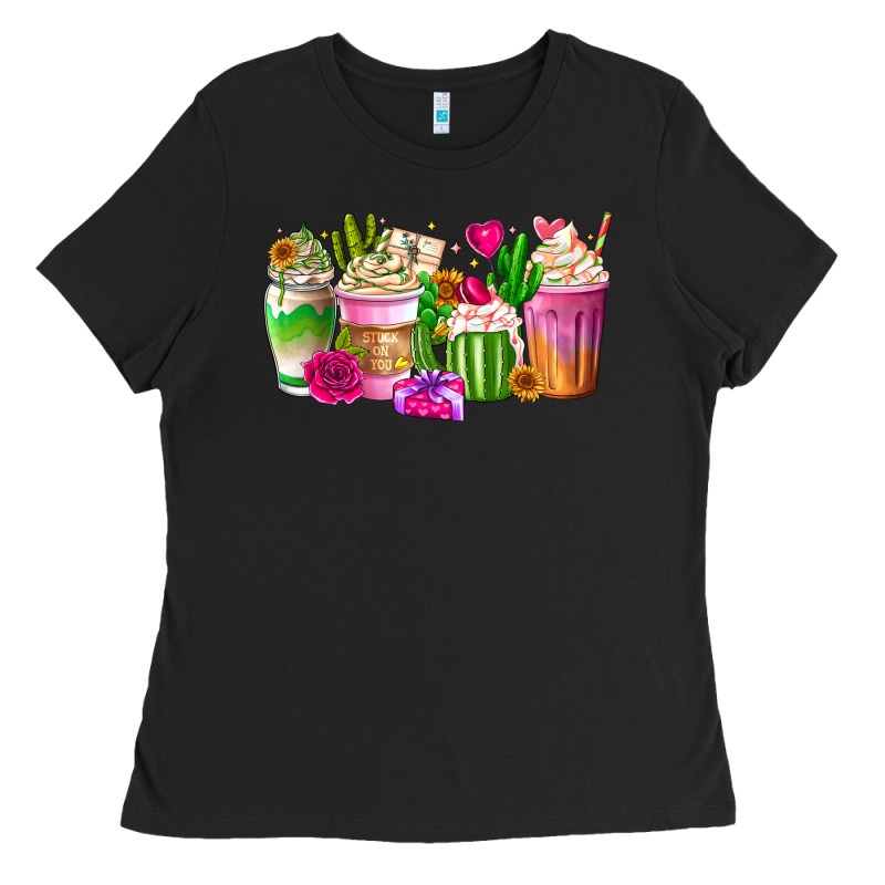 Stuck On You Cup Ladies Tee by CowhideDigitalArt | Teevron