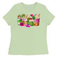 Matcha Stuck On You Cup Ladies Tee - CowhideDigitalArt