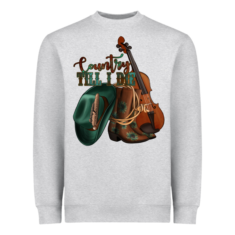 Country Till I Die Heavyweight Sweatshirt by Jasminsmagicworld | Teevron