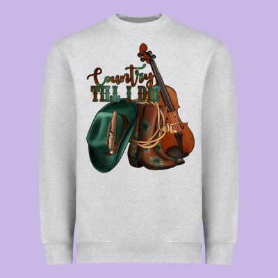 Country Till I Die Heavyweight Sweatshirt Designed By Jasminsmagicworld