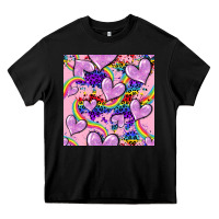 Black pride heart seamless pattern Heavy Core Tee - FaDigitalArtStudio