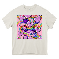 Cream pride heart seamless pattern Heavy Core Tee - FaDigitalArtStudio