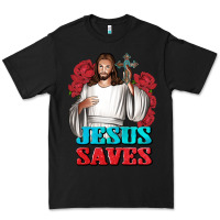 Black Jesus Saves Premium Tee - BundleAndBundleShop