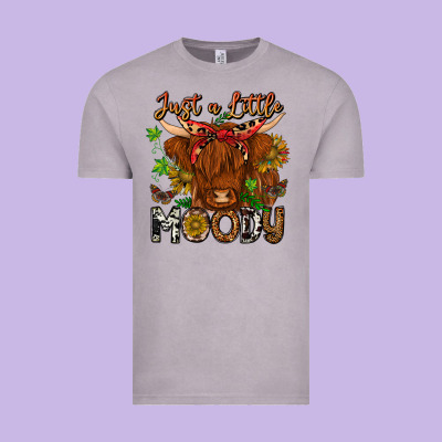 Just A Little Moody Vintage Tee Designed By Cowhidedigitalart