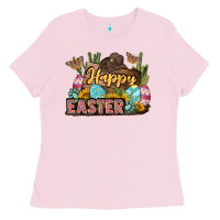 Bubblegum Pink Happy Easter Ladies Tee - LillyAllenDesigns
