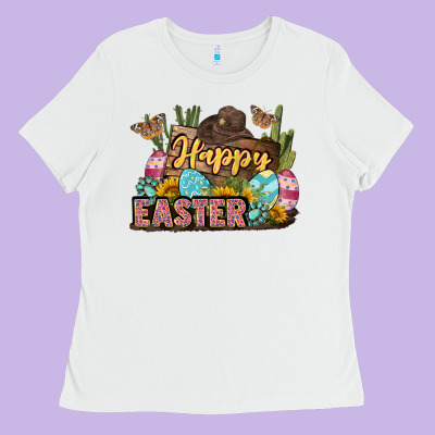Happy Easter Ladies Tee Designed By Lillyallendesigns
