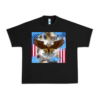 Black America Eagle Urban Heavy Tee - CowhideDigitalArt