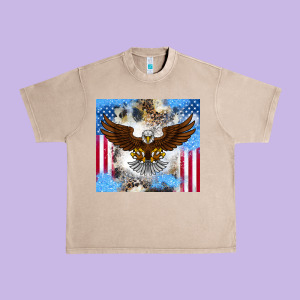 America Eagle Urban Heavy Tee Designed By Cowhidedigitalart