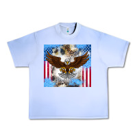 Grape Ice America Eagle Urban Heavy Tee - CowhideDigitalArt