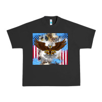 Pigment Black America Eagle Urban Heavy Tee - CowhideDigitalArt