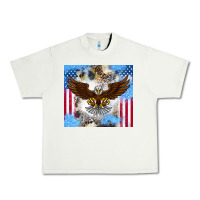 Pistachio America Eagle Urban Heavy Tee - CowhideDigitalArt