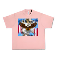 Salmon America Eagle Urban Heavy Tee - CowhideDigitalArt