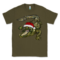 Army Green Christmas alligator Classic Tee - BarkalooDesign