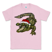 Bubblegum Pink Christmas alligator Classic Tee - BarkalooDesign