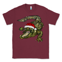 Burgundy Christmas alligator Classic Tee - BarkalooDesign