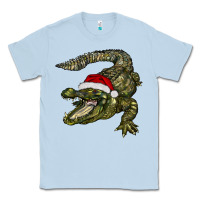 Dusty Blue Christmas alligator Classic Tee - BarkalooDesign