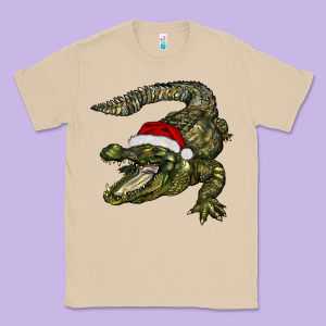 Christmas Alligator Classic Tee Designed By Barkaloodesign
