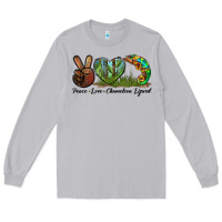 Moon Dust Peace Love Chameleon Lizard Long Sleeve Tee - LillyAllenDesigns