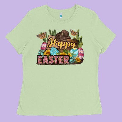 Happy Easter Ladies Tee Designed By Lillyallendesigns
