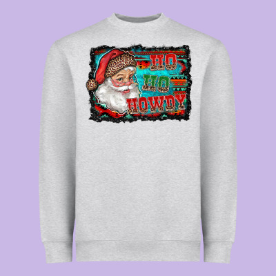 Ho Ho Howdy With Santa Heavyweight Sweatshirt Designed By Ranaportraitstore