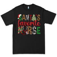 Black Santa's Favorite Nurse Premium Tee - BundleAndBundleShop