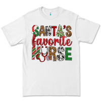 White Santa's Favorite Nurse Premium Tee - BundleAndBundleShop
