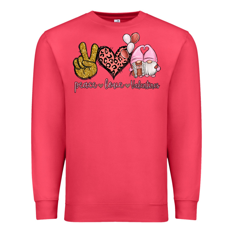 Peace Love Valentines Gnomes Premium Sweatshirt by Jasminsmagicworld | Teevron