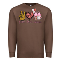 Chestnut Peace Love Valentines Gnomes Premium Sweatshirt - Jasminsmagicworld