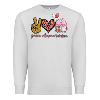 Dove Grey Peace Love Valentines Gnomes Premium Sweatshirt - Jasminsmagicworld