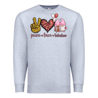 Heather Grey Peace Love Valentines Gnomes Premium Sweatshirt - Jasminsmagicworld