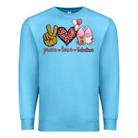 Ocean Blue Peace Love Valentines Gnomes Premium Sweatshirt - Jasminsmagicworld