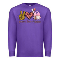 Purple Peace Love Valentines Gnomes Premium Sweatshirt - Jasminsmagicworld