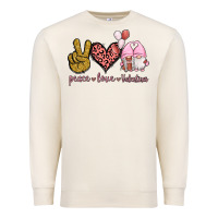 Sandshell Peace Love Valentines Gnomes Premium Sweatshirt - Jasminsmagicworld