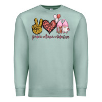 Seafoam Peace Love Valentines Gnomes Premium Sweatshirt - Jasminsmagicworld