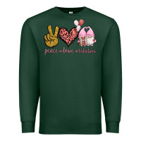 Sports Green Peace Love Valentines Gnomes Premium Sweatshirt - Jasminsmagicworld