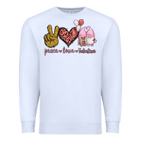 White Peace Love Valentines Gnomes Premium Sweatshirt - Jasminsmagicworld