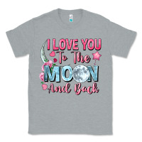 Heather Grey I love you to the moon and back Valentine's Day Classic Tee - FaDigitalArtStudio