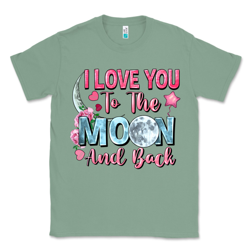 I Love You To The Moon And Back Valentine's Day Classic Tee by FaDigitalArtStudio | Teevron
