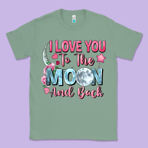 I Love You To The Moon And Back Valentine's Day Classic Tee Designed By Fadigitalartstudio