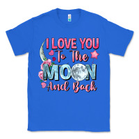 True Royal I love you to the moon and back Valentine's Day Classic Tee - FaDigitalArtStudio