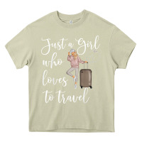Mossy just a girl who loves to travel traveling women nomad t shirt Heavy Core Tee - baoMotion
