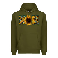 Army Green Sunflower Leopard Mom Premium Hoodie - Jasminsmagicworld
