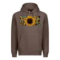 Coffee Sunflower Leopard Mom Premium Hoodie - Jasminsmagicworld