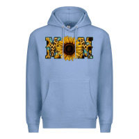 Colony Blue Sunflower Leopard Mom Premium Hoodie - Jasminsmagicworld