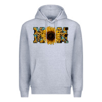 Heather Grey Sunflower Leopard Mom Premium Hoodie - Jasminsmagicworld