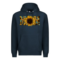 Navy Sunflower Leopard Mom Premium Hoodie - Jasminsmagicworld