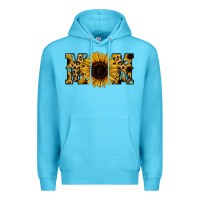 Ocean Blue Sunflower Leopard Mom Premium Hoodie - Jasminsmagicworld